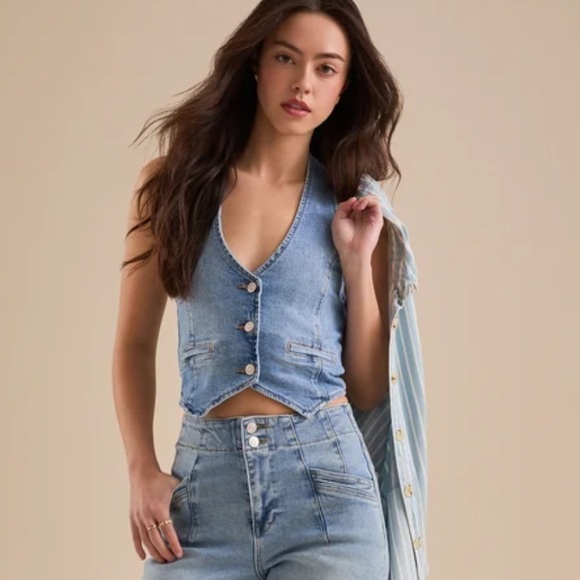 Denim Halter vest - Picture 4 of 4